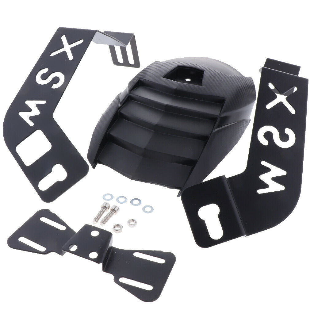 Black ABS & Iron Motorcycle Rear Wheel Cover  Splash Guard Mudguard