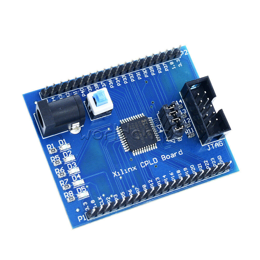 Xilinx XC9572XL CPLD AMS Development Learning Test Board+4 Programm LED