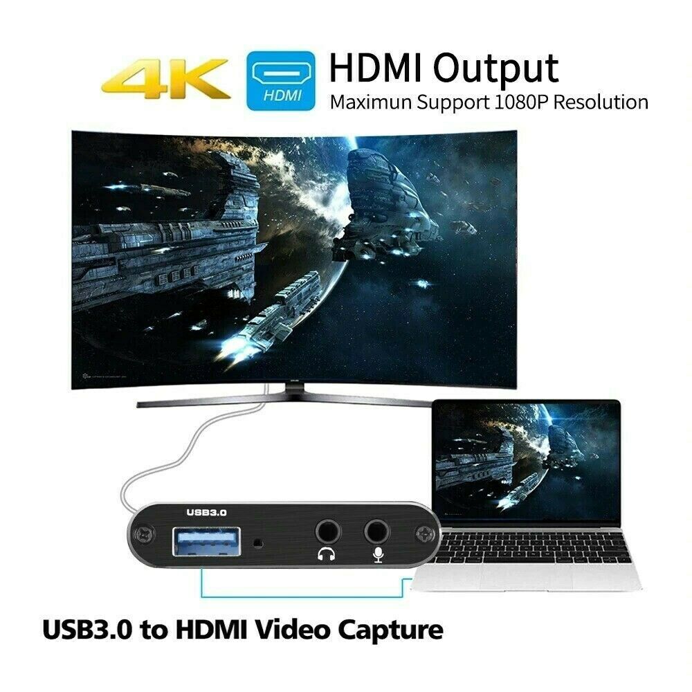 USB 3.0 HDM Video Capture Card 4K 1080P 60fps Record for Game Live Streaming CA