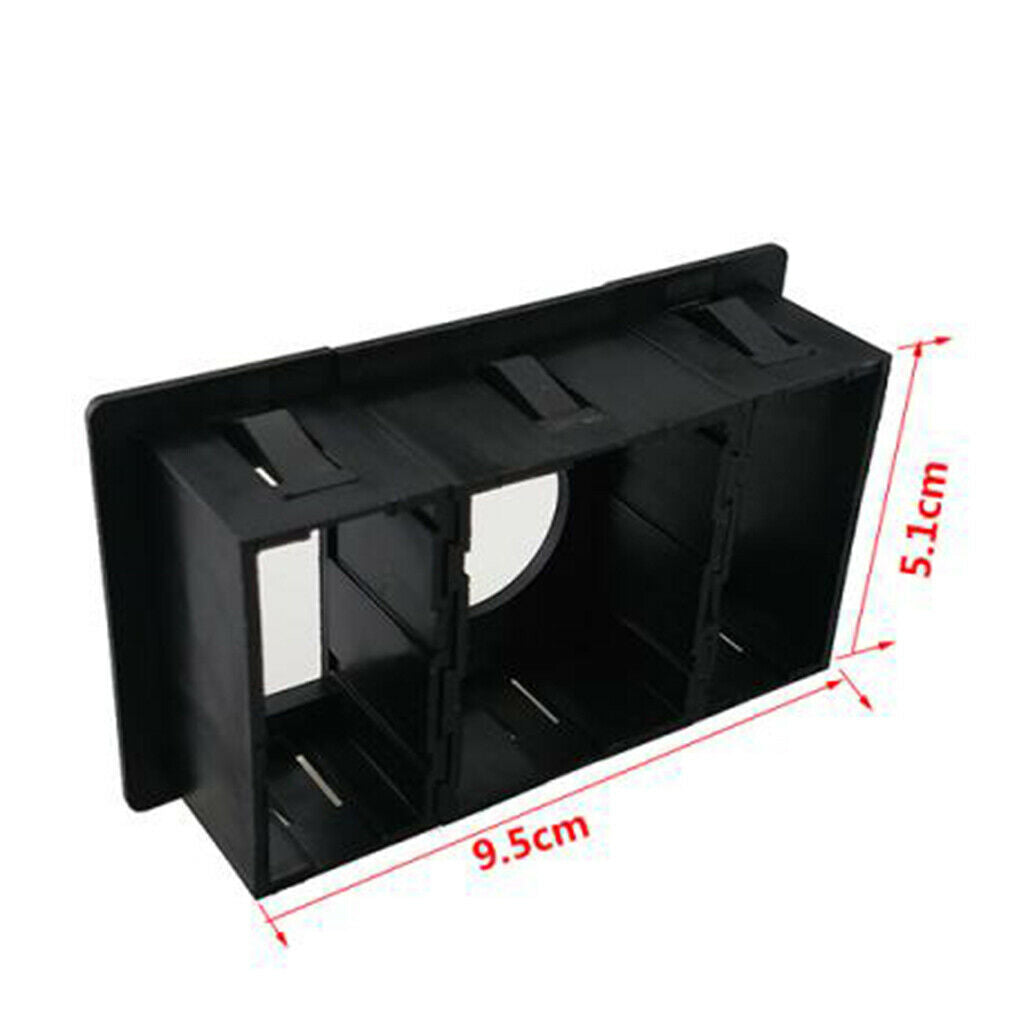 Plastic 2 Square Rocker Switch Housing + 1 Socket Holder for Boat Marine