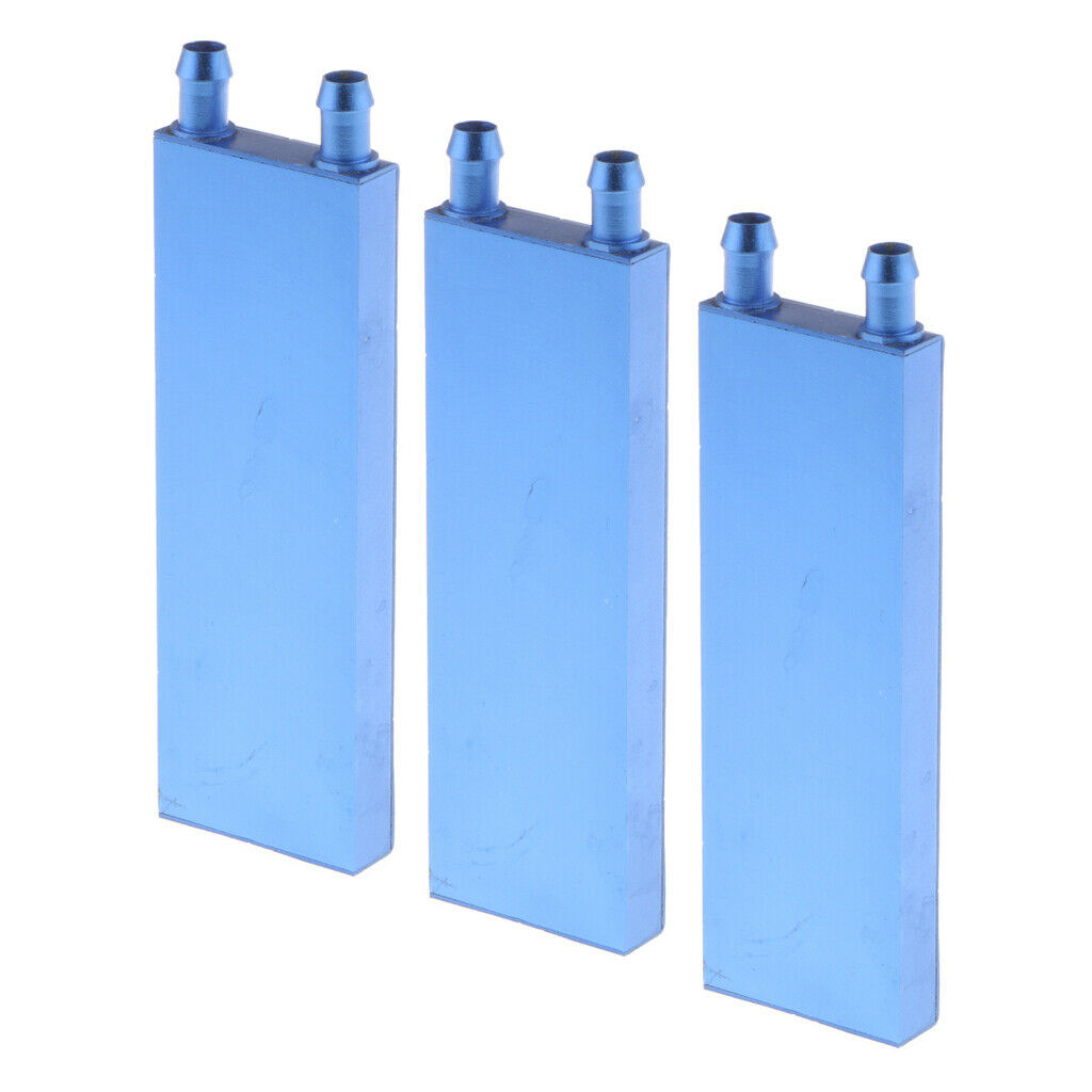 3 Pack Aluminum Water Cooling Block for CPU Graphics Radiator Heat Sink 40 x