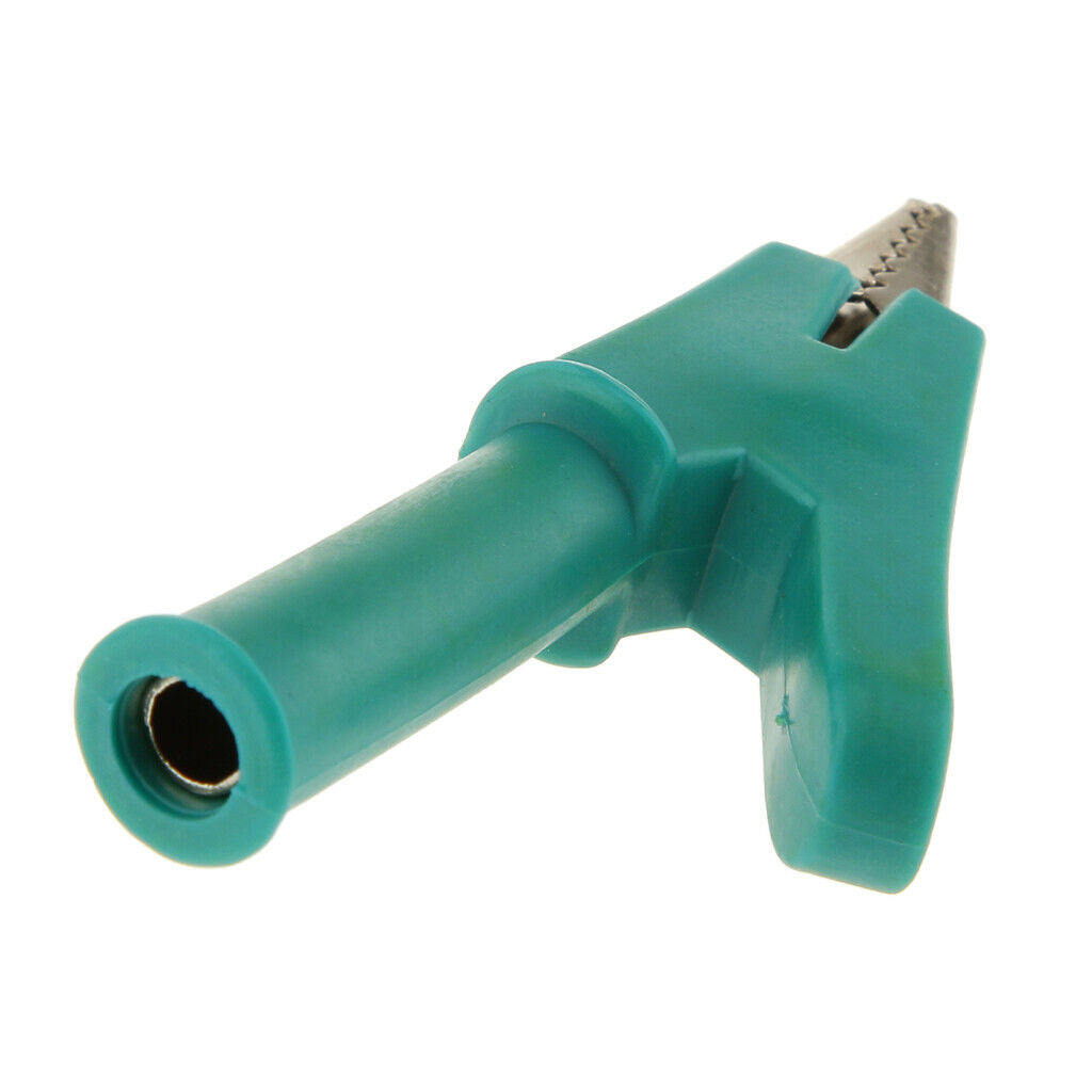 2 Pieces Testing Probe Insulated Alligator Crocodile Clip Clamps For 4mm Banana