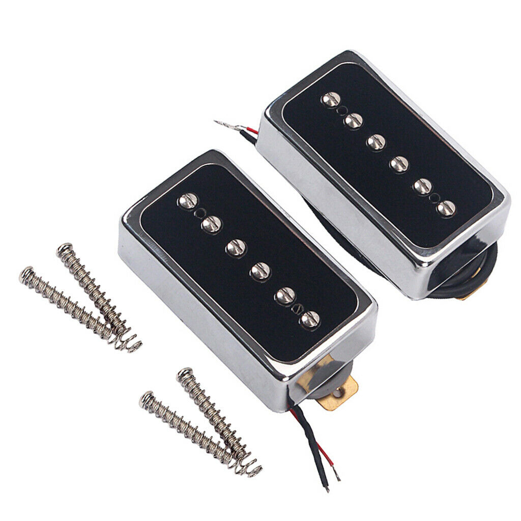 2 Pieces Upgrade P90 Soapbar Pickup Set Black for Electric Guitar Parts