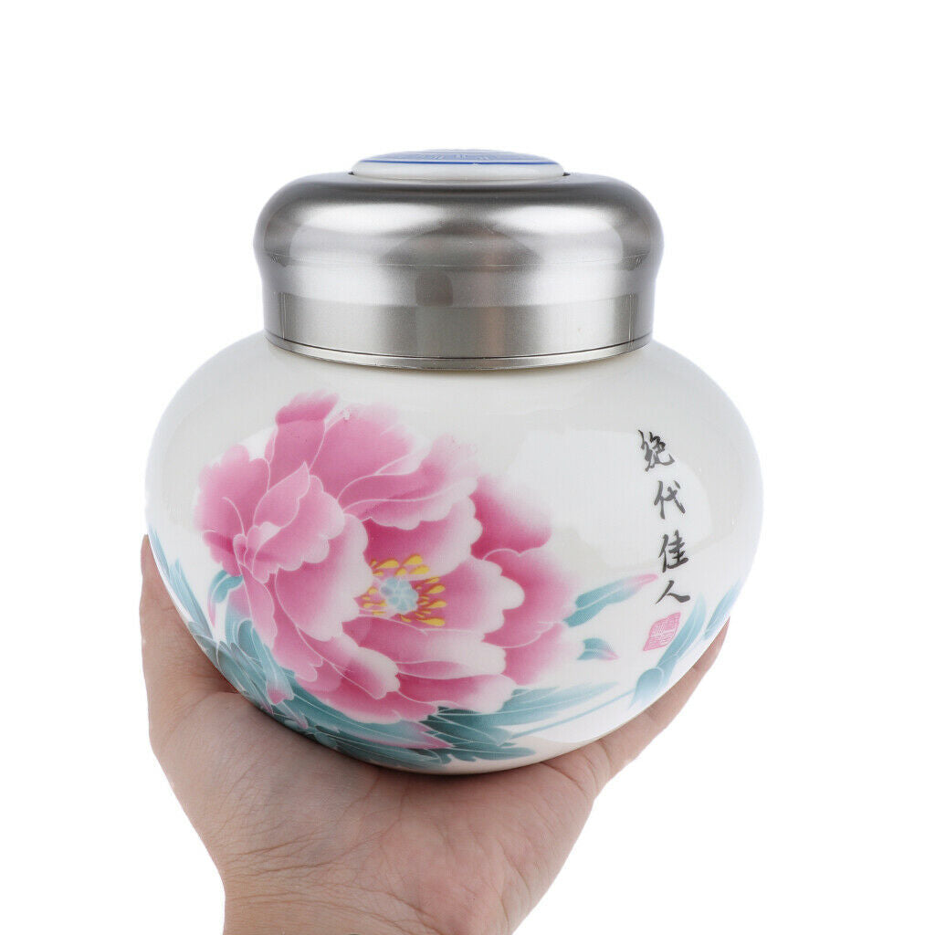 Leakproof Empty Ceramic Loose Powder Makeup Case Tea Tin Pot Container Beauty