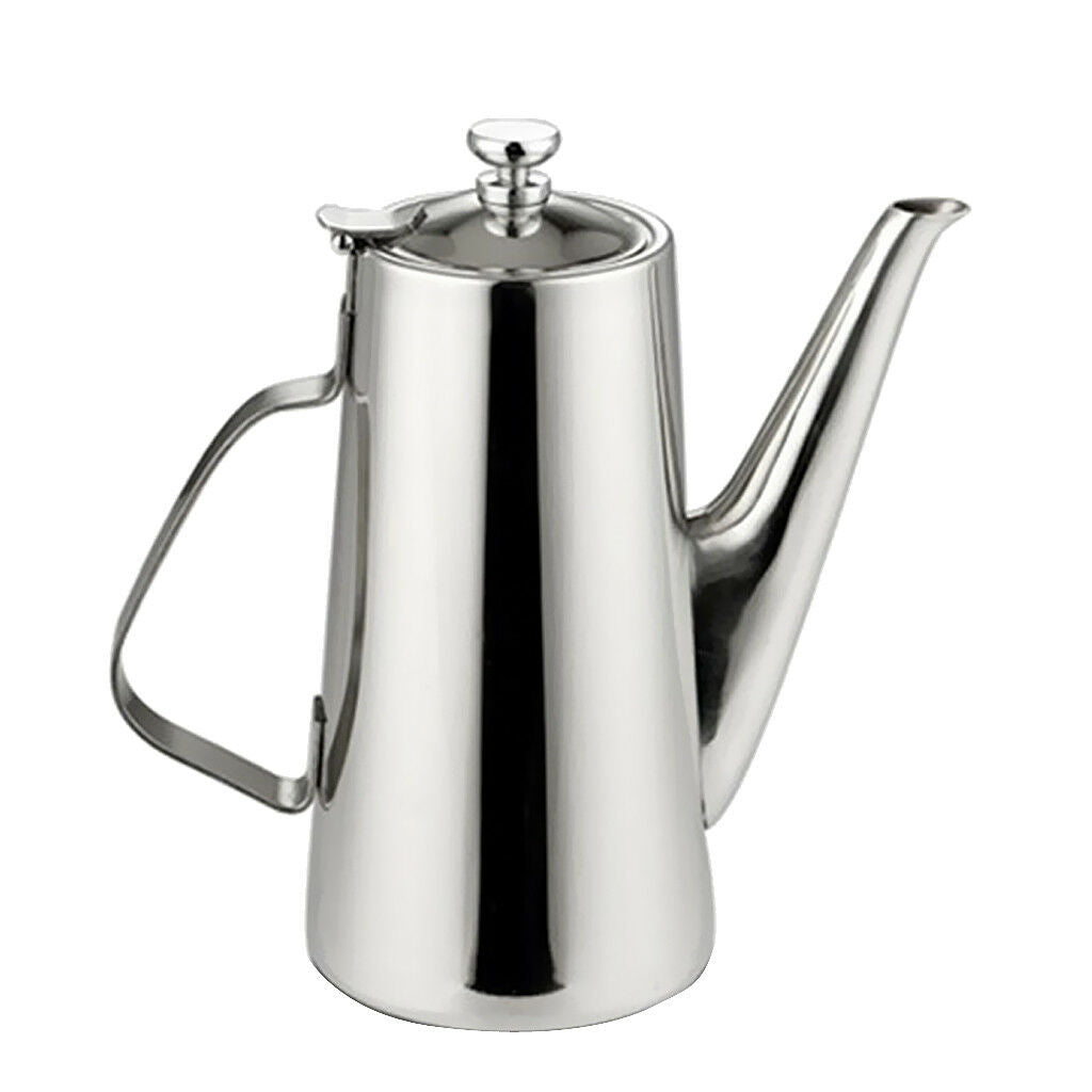 2L Stainless Steel Tea pot Coffee Kitchen Flip Lid Handle Teapot Jug #1