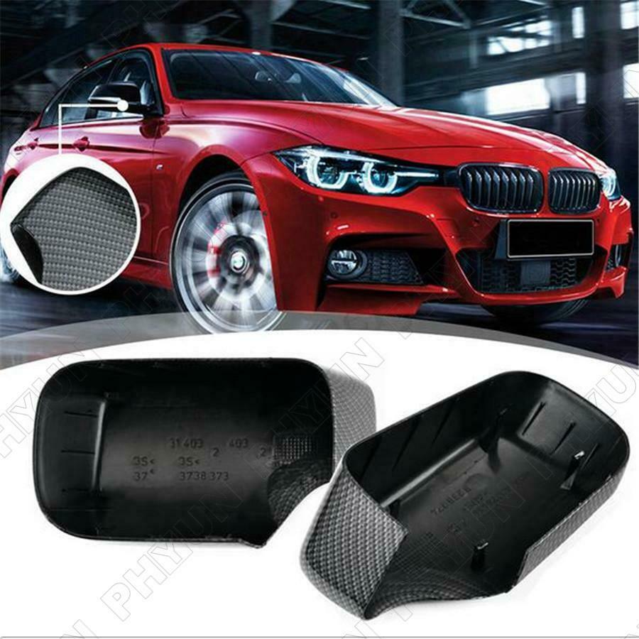 For 1998-2005 BMW E46 3 Series Door Wing Mirror Covers Caps Carbon Fiber Style