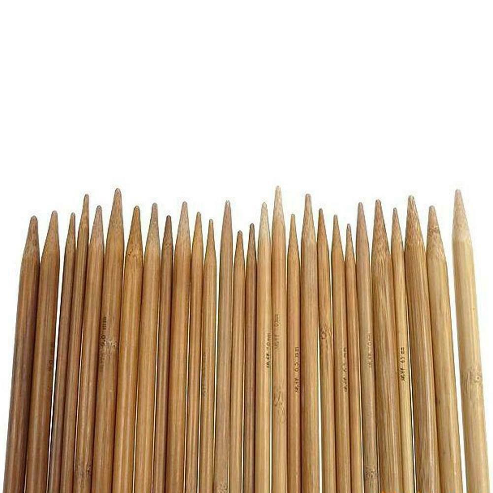 75pcs Bamboo Knitting Needles Crochet Hooks Sweater Knit Weave Tool Set @