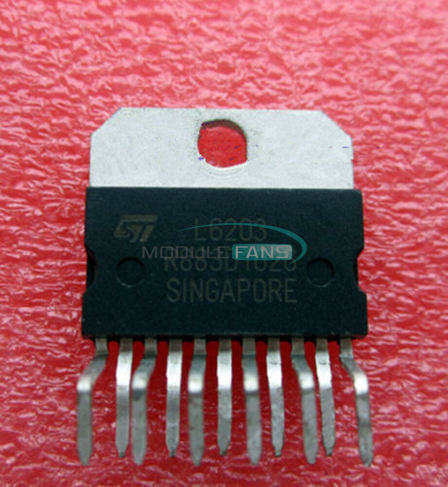 5PCS IC L6203 ZIP-11 IC FULL BRIDGE DRIVER MULTIWAT ST 5A 12V-48V