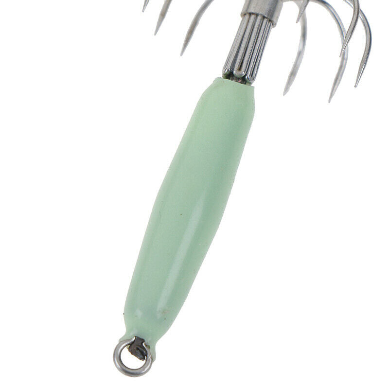 1Pc Fish Hook Luminous Squid Hook Fishing Tackle Lure Squid Jig Lure with HookUS