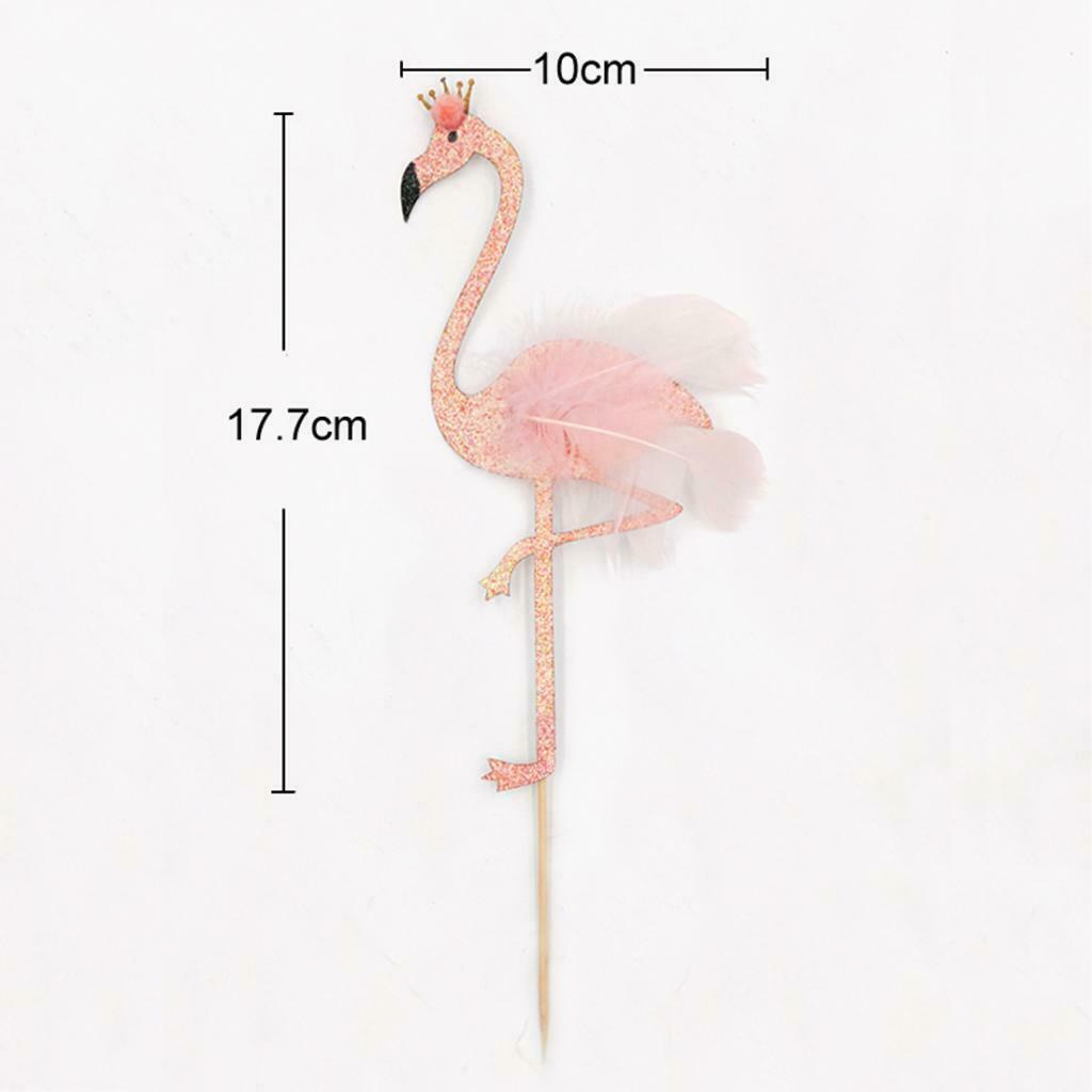 5x Glitter Flamingo Kitchen Lid, Cake Decoration, Cake Topper, Cake Plug