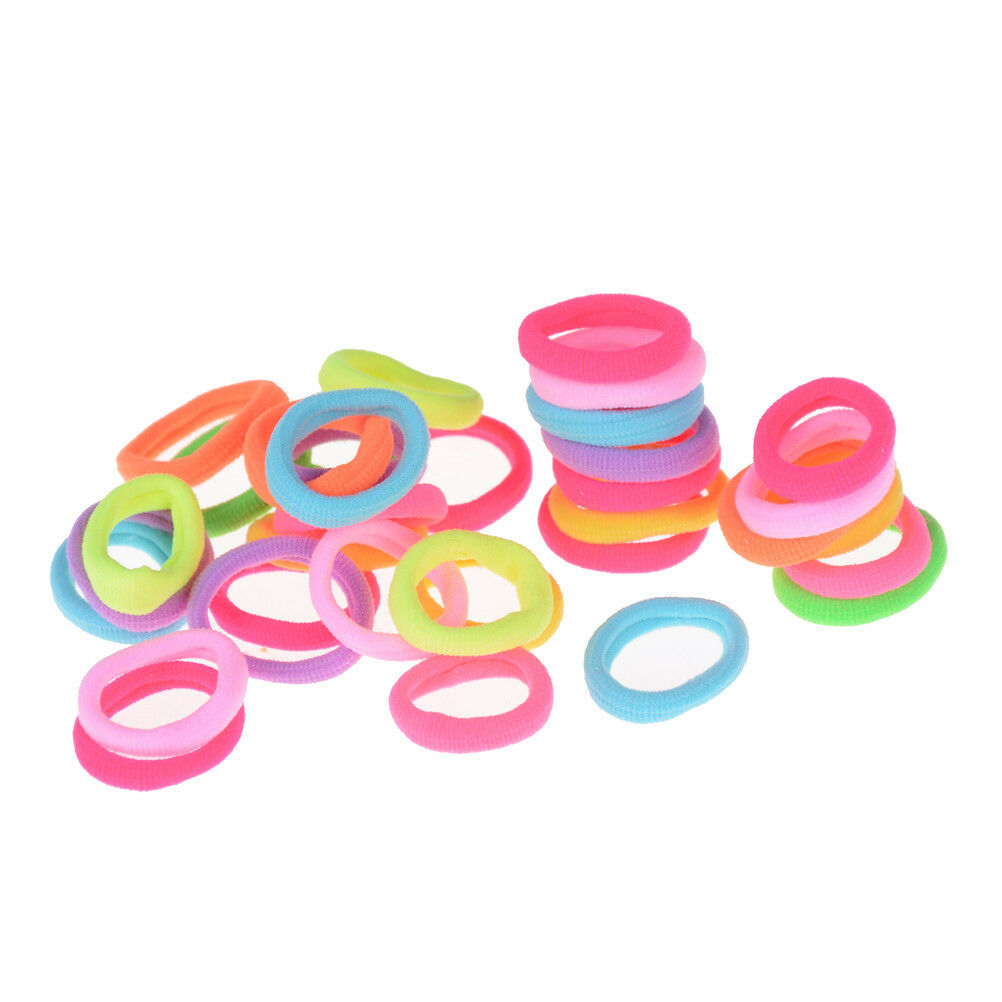20X Hair Accessories For Girls Women Rubber Bands Ponytail HolderHairElasticBDAU