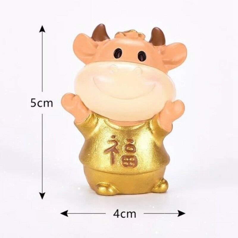 Fortunate Cow Chinese Zodiac Year Ox Cow Cake Toppers Landscape Decor New YeR7I6