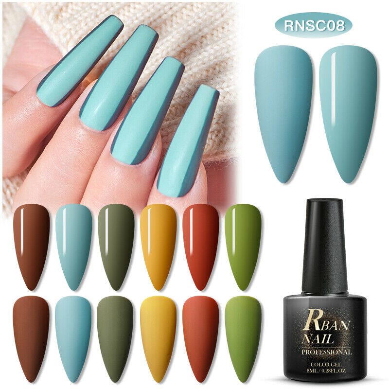 6pcs/set RBAN NAIL UV Gel Set Soak Off Nail Art Polish Manicure Women Gifts DIY