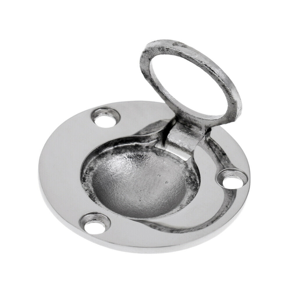 6 Pieces Boat Marine Stainless Steel Round Flush Lift Ring Hatch Pull 49mm