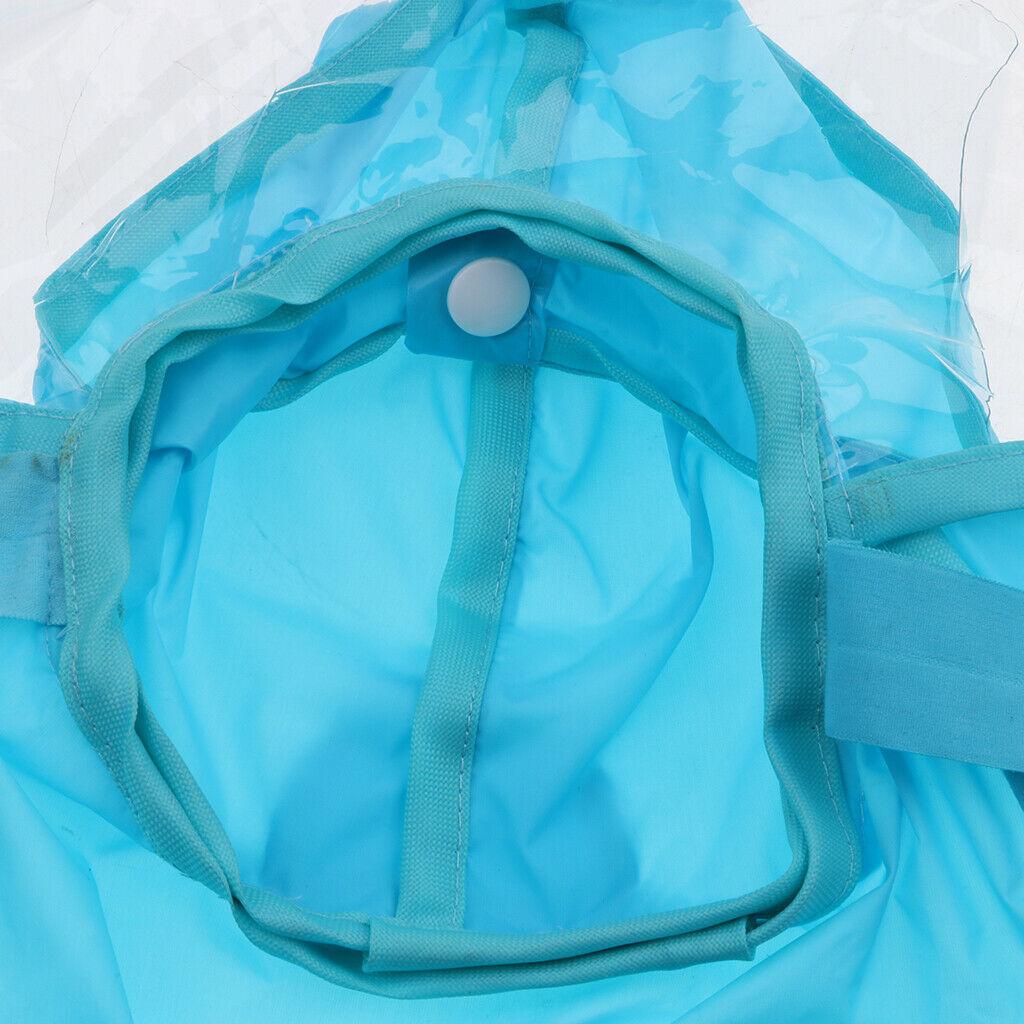 Fashion Dog Adjustable UFO Shape Dog Raincoat Slicker Rain Jacket Blue M