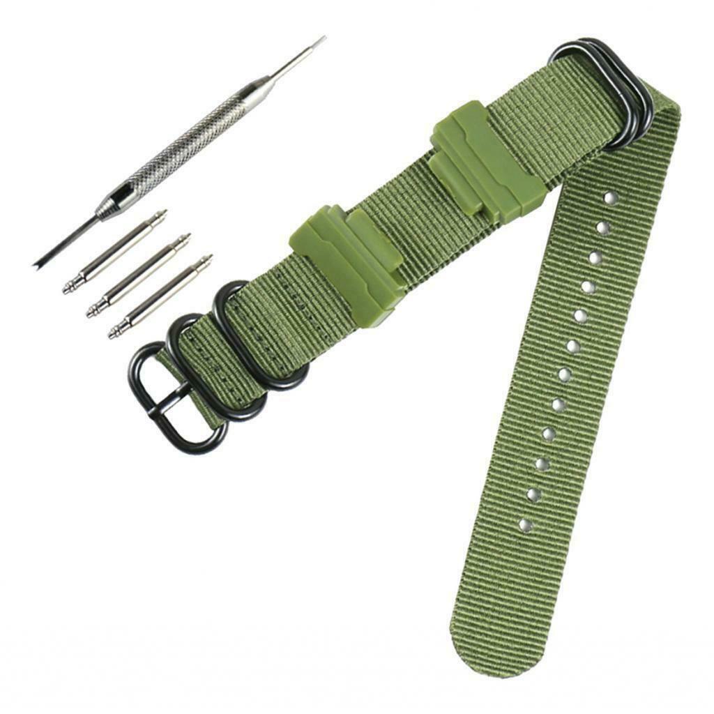 Multi Color Watch Band Wrist Watch Strap Link Connector 14mm Solider Green