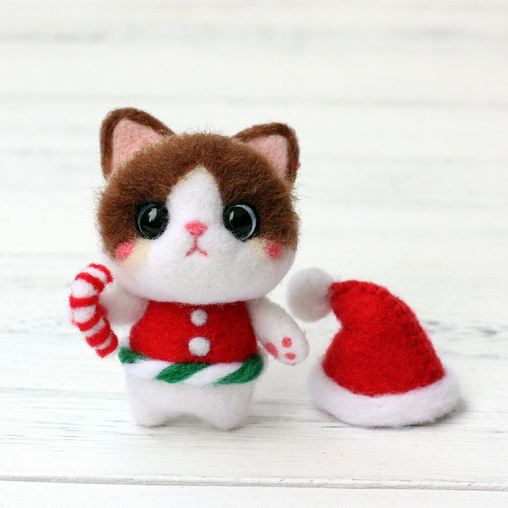 Novelty Cat Felt Animal Kit For Boys Girls Starter Felting Supplies