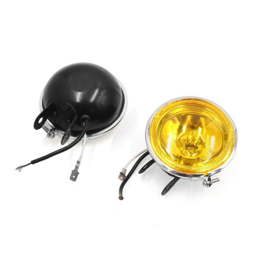 1PCS Round LED Halogen bulb H3 DRL Fog Lamp Daytime Running Light Yellow 12V 55W