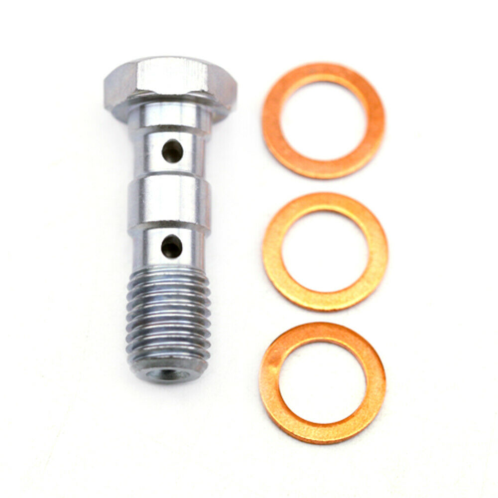 Double Stainless Brake Banjo Bolt 10mm M10 x 1.25MM Caliper Master Cylinder