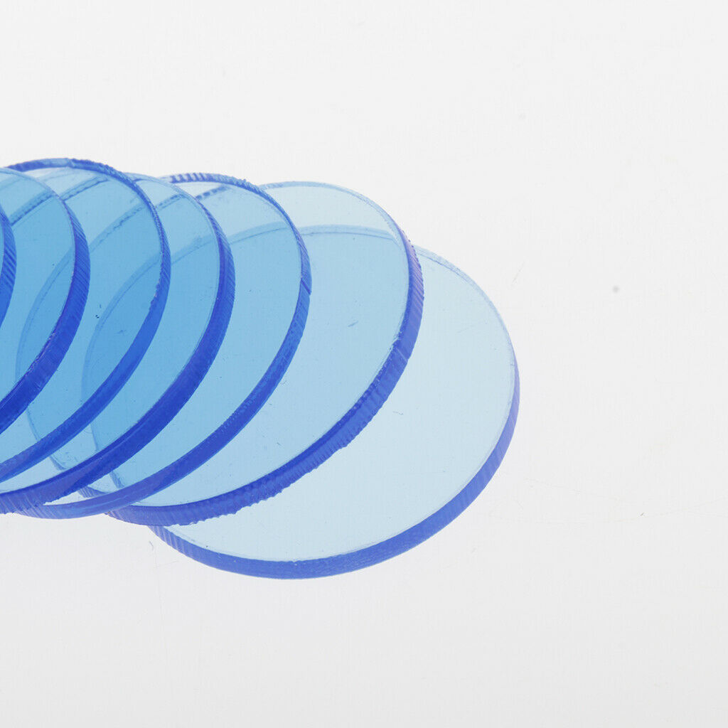 20Pcs 3cm Acrylic Slice Board DIY Blue