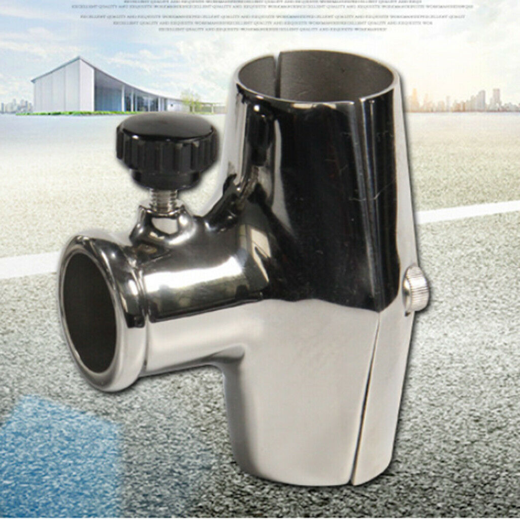 Stainless Steel Boat Flag Pole Flagpole Holder Socket for 22-25mm Pipe