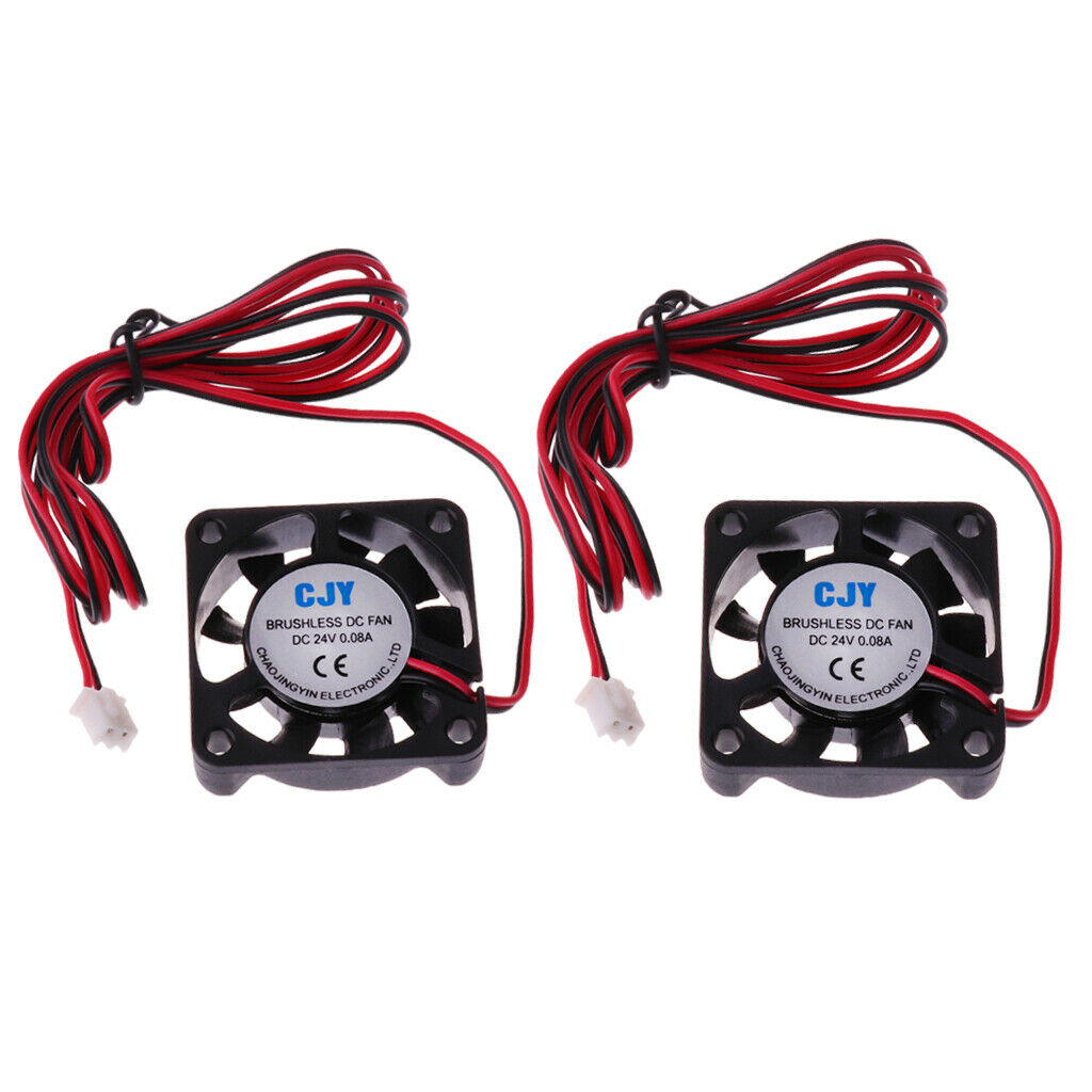 2x Brushless Cooling Fan DC 24V 4010 9 Blade 40x40x10mm 2 Pin Sleeve-bearing