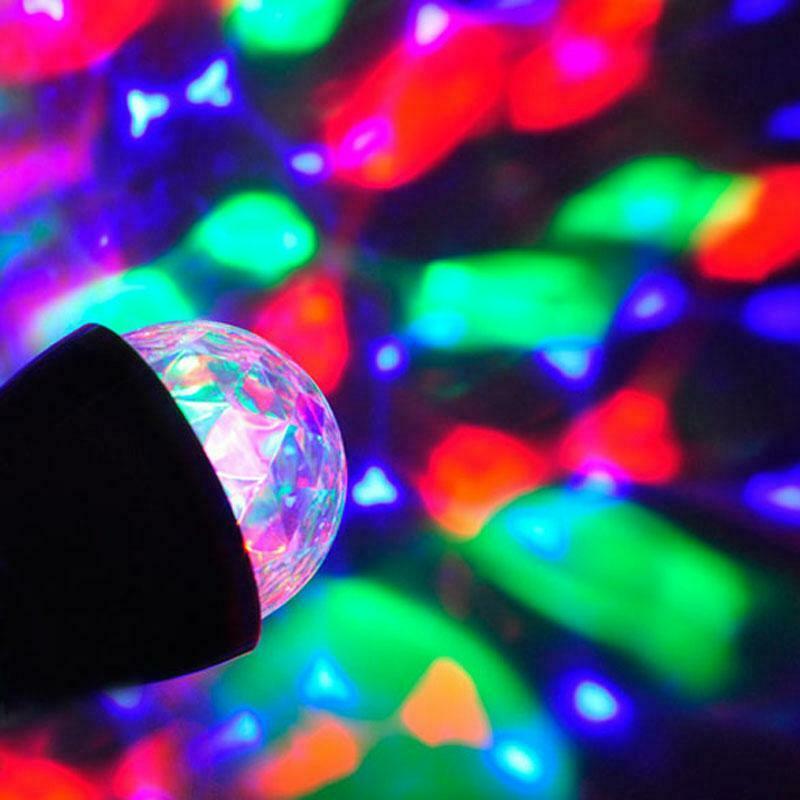 Crystal Ball Stage Lights Led E27 RGB Rotating Lamp For Party Disco DJ Bar @