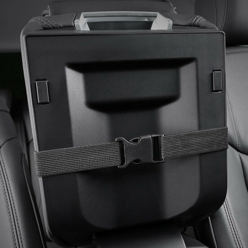 1x Memory Foam Car Armrest Cover Consoles Tissue Storage Pillow Cushion PU Black