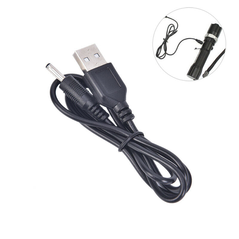 Cord Mobile DC Power Charger For LED Flashlight Torch Dedicated USB Cabl.l8
