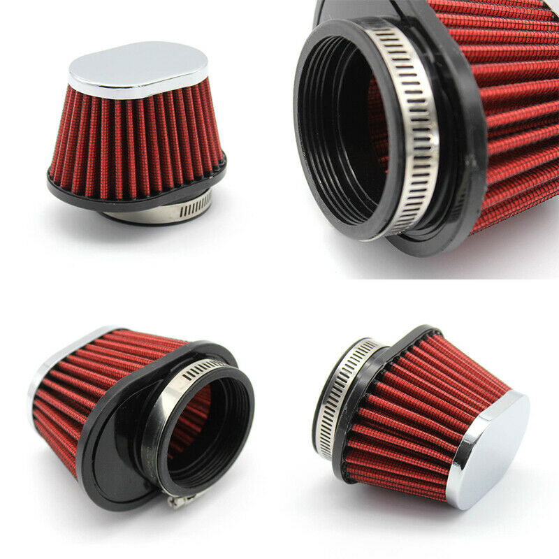 60mm Air Filter ATV Bike Cylinder Carburetor Cleaner Oval Intake Tube Universal