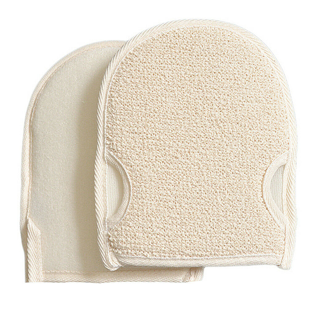 2x Bath-Scrubbing Gloves Massage Washable Spa Face Cloth for Men and Women
