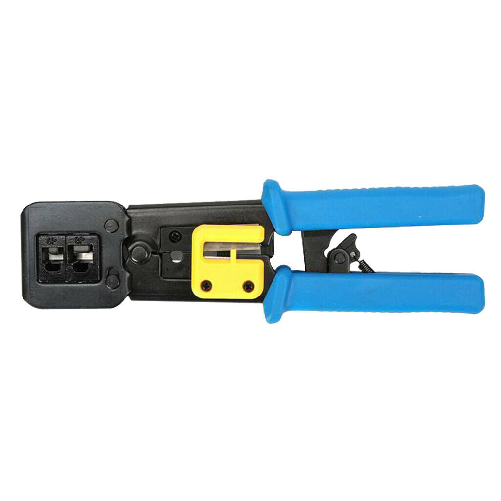 Crimping Tool Crimper RJ11 Ethernet Cutter Stripper Clamp Plier Blue