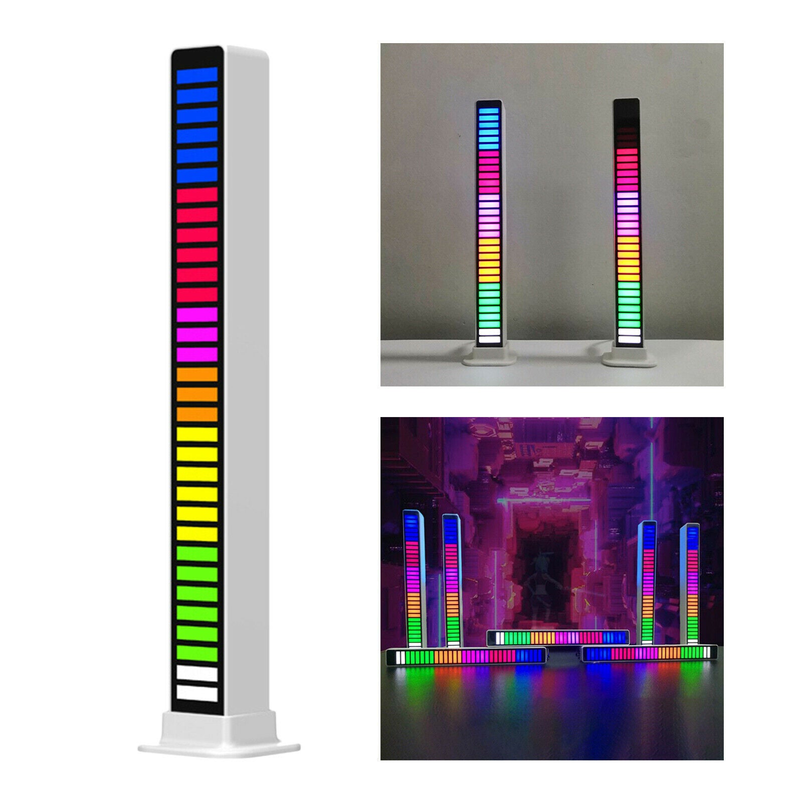 RGB LED Voice-Activated Music Rhythm Light Color Changing Sound Control Lamp