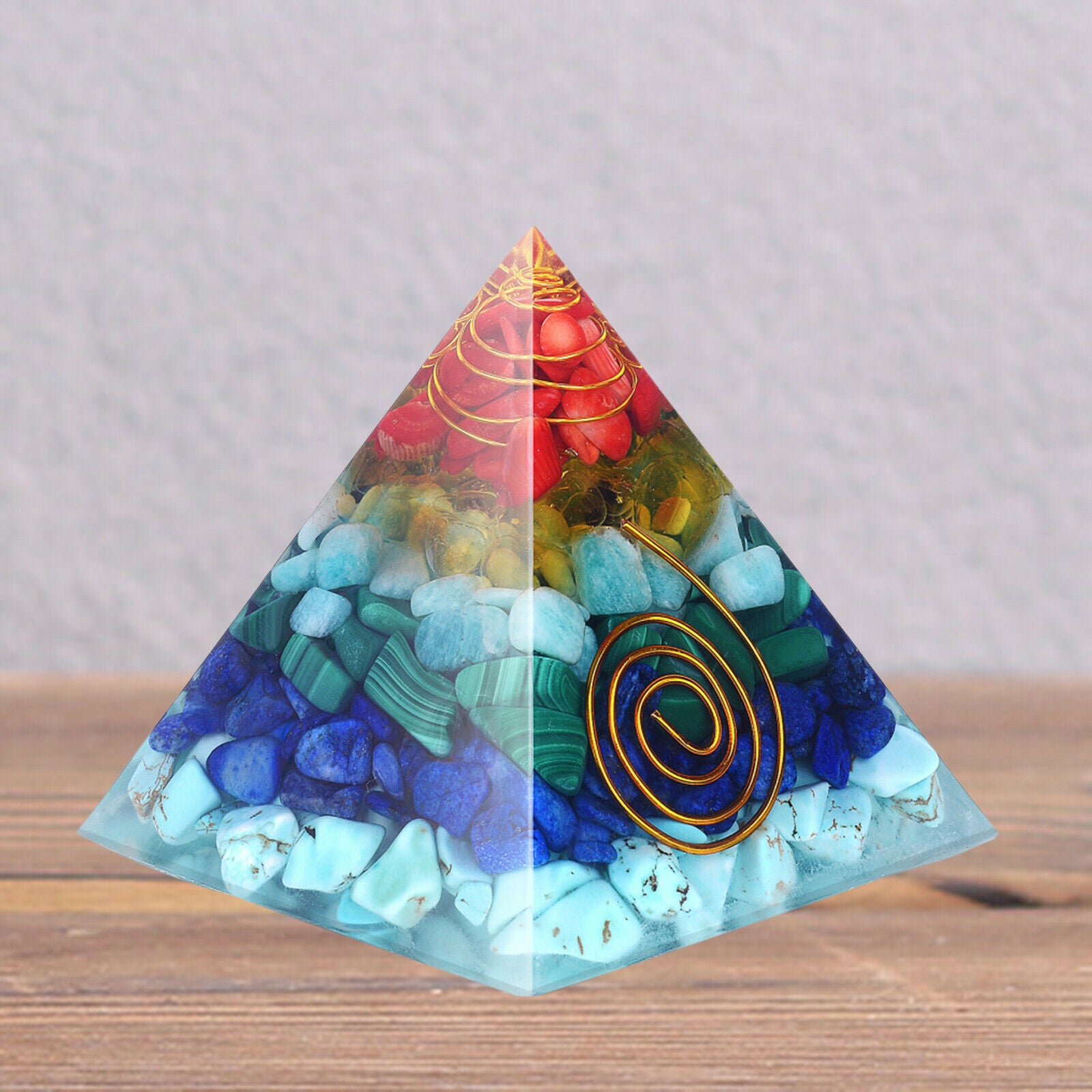 Crystal Pyramid Orgone Amethyst Quartz Energy Converter Heal Stone Craft