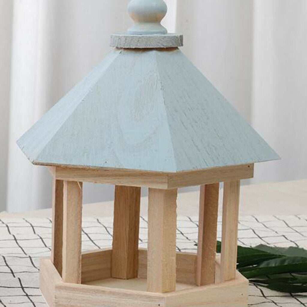 2Pcs Hanging Wooden Bird Feeder Garden Yard Outdoor Tree Patio Decoration