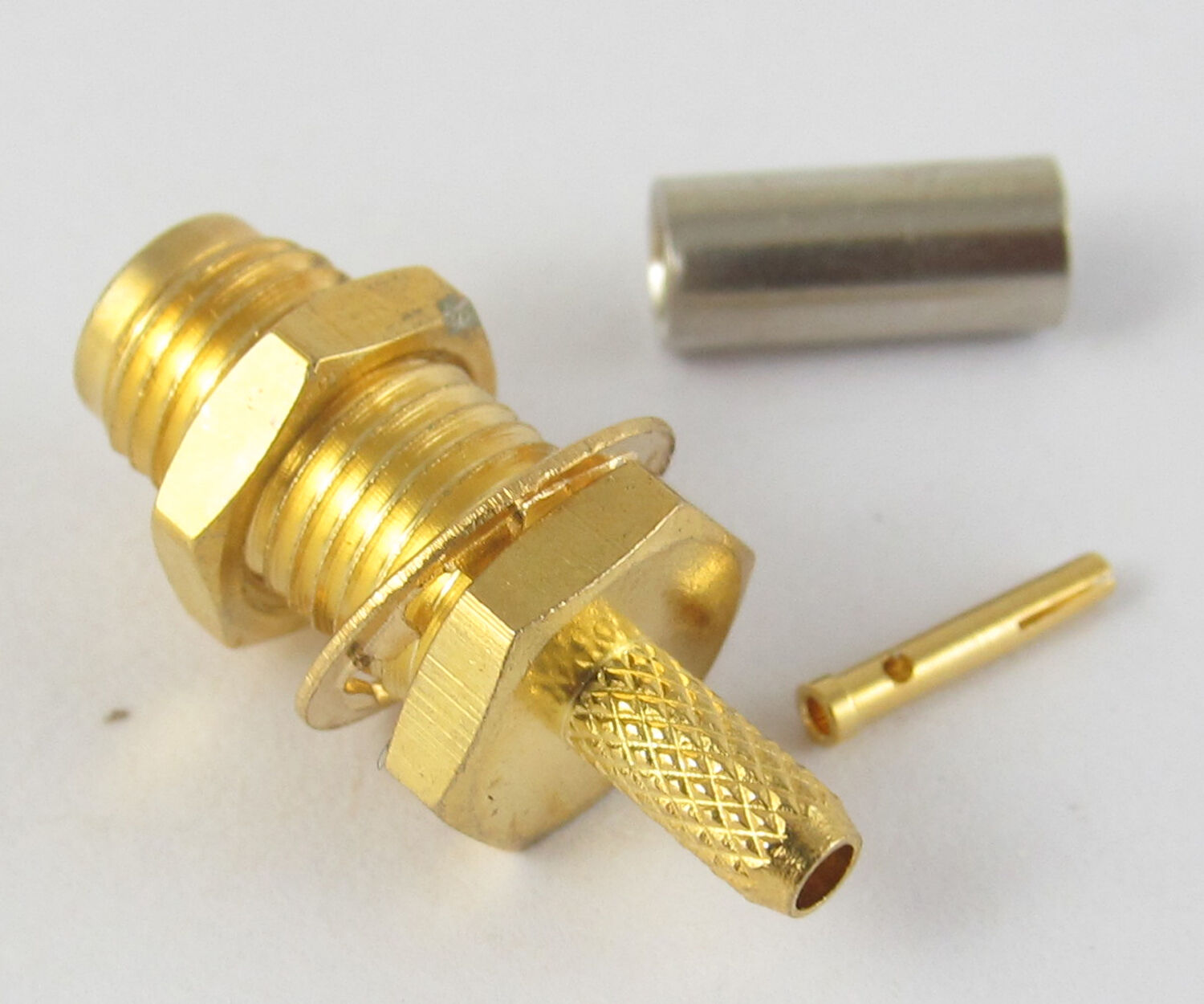 10x RF connector SMA Female Nut Bulkhead Crimp for RG174 RG316 RG179 RG188 RG187