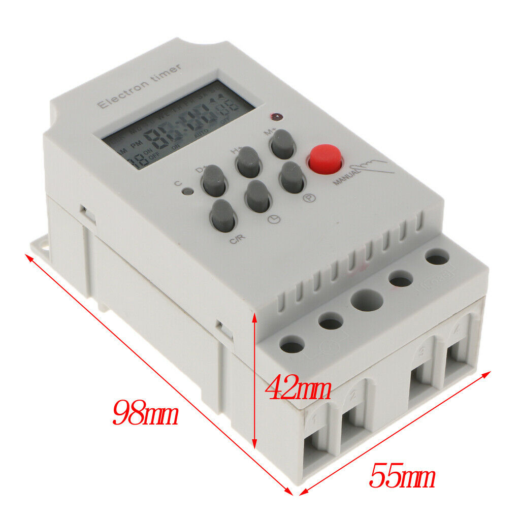 Programmable Digital Intermediate Relay Timer Swtich Micro Relay AC DC12V