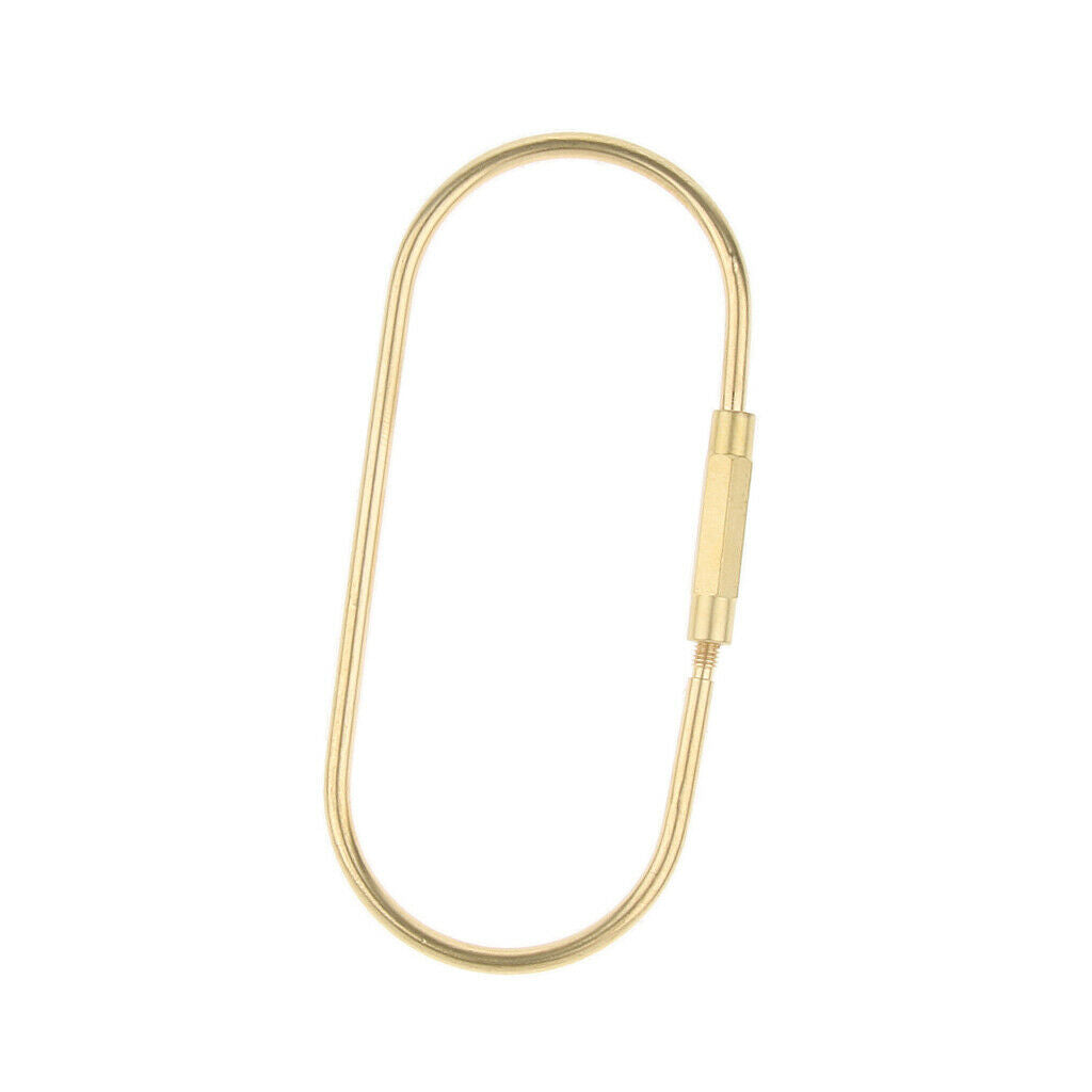 Durable Brass Screw Lock Keychain Ring Clip Carabiner Keychain Hook Clasp