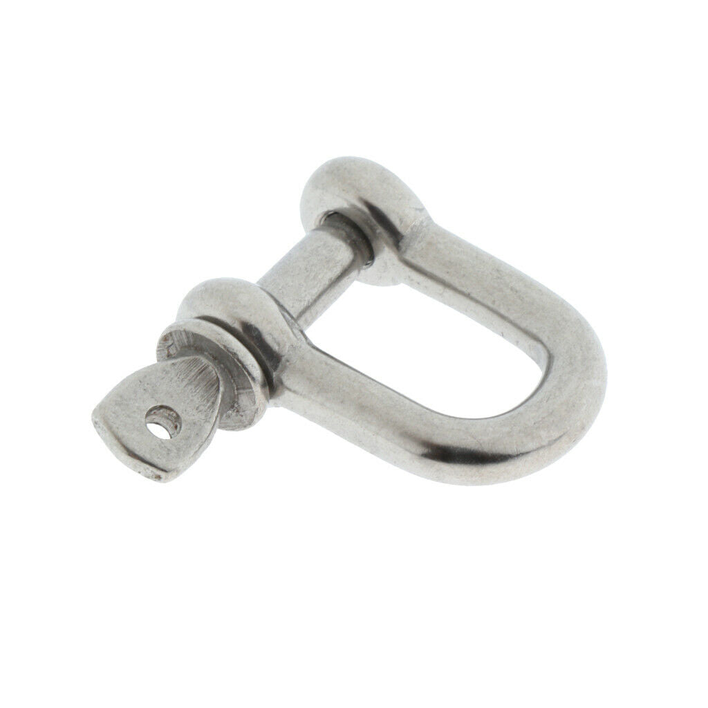 2pcs 4mm Chain Bow Rigging Shackle, Stainless Steel Bow Type Rigging, For Anchor