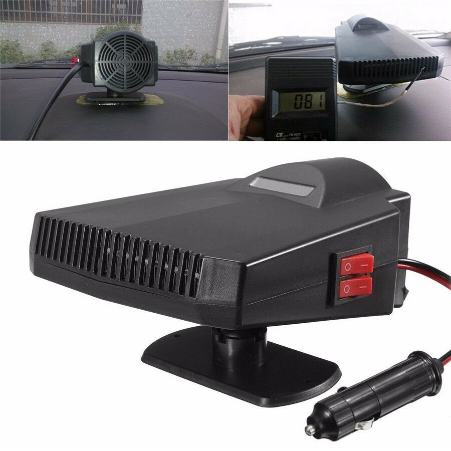 Portable Ceramic Heater Cooler Dryer Defroster Demister for Car Window Warmer