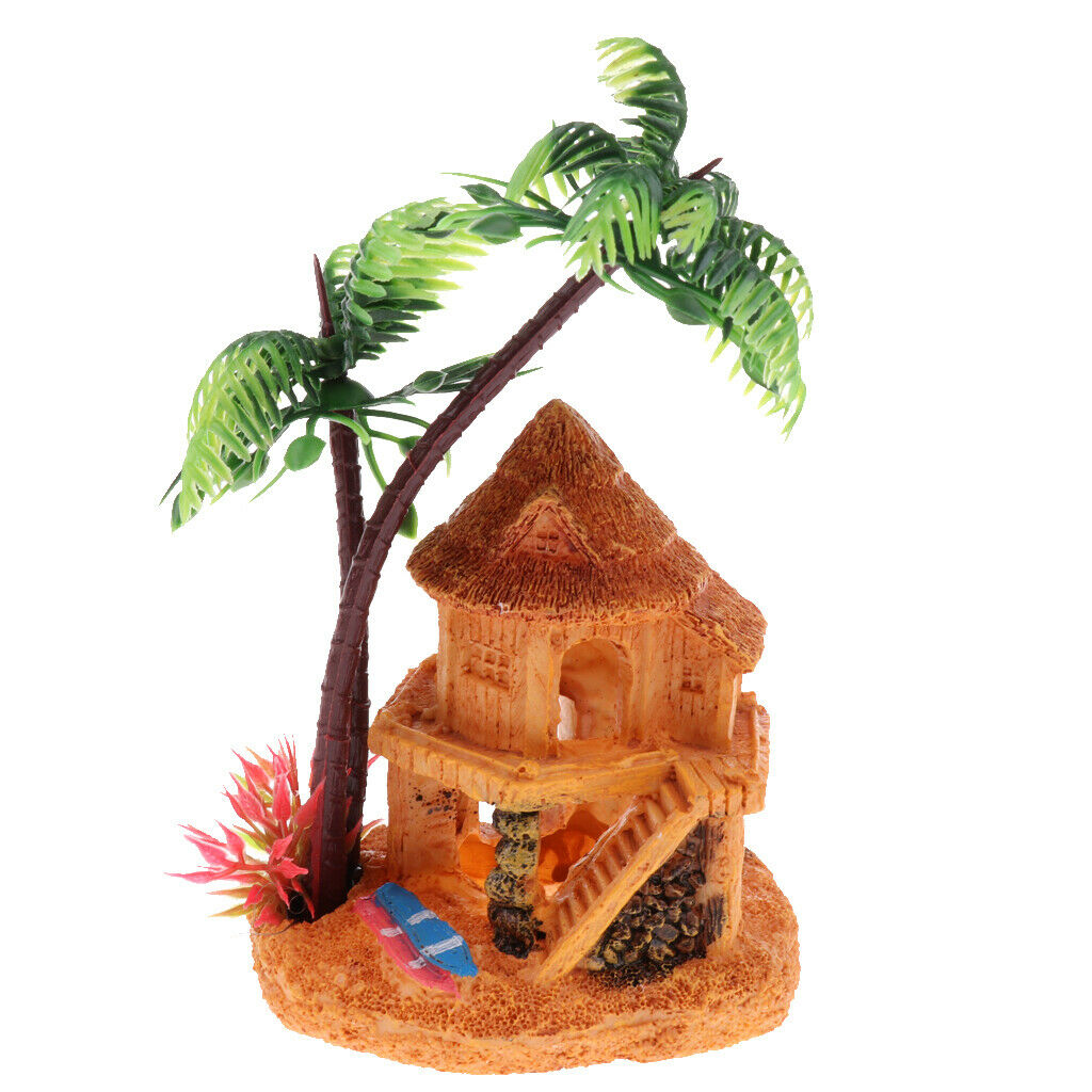 Rustic Tree Hidden Cave Aquarium Decor   Tank Ornament Reptile Terrarium