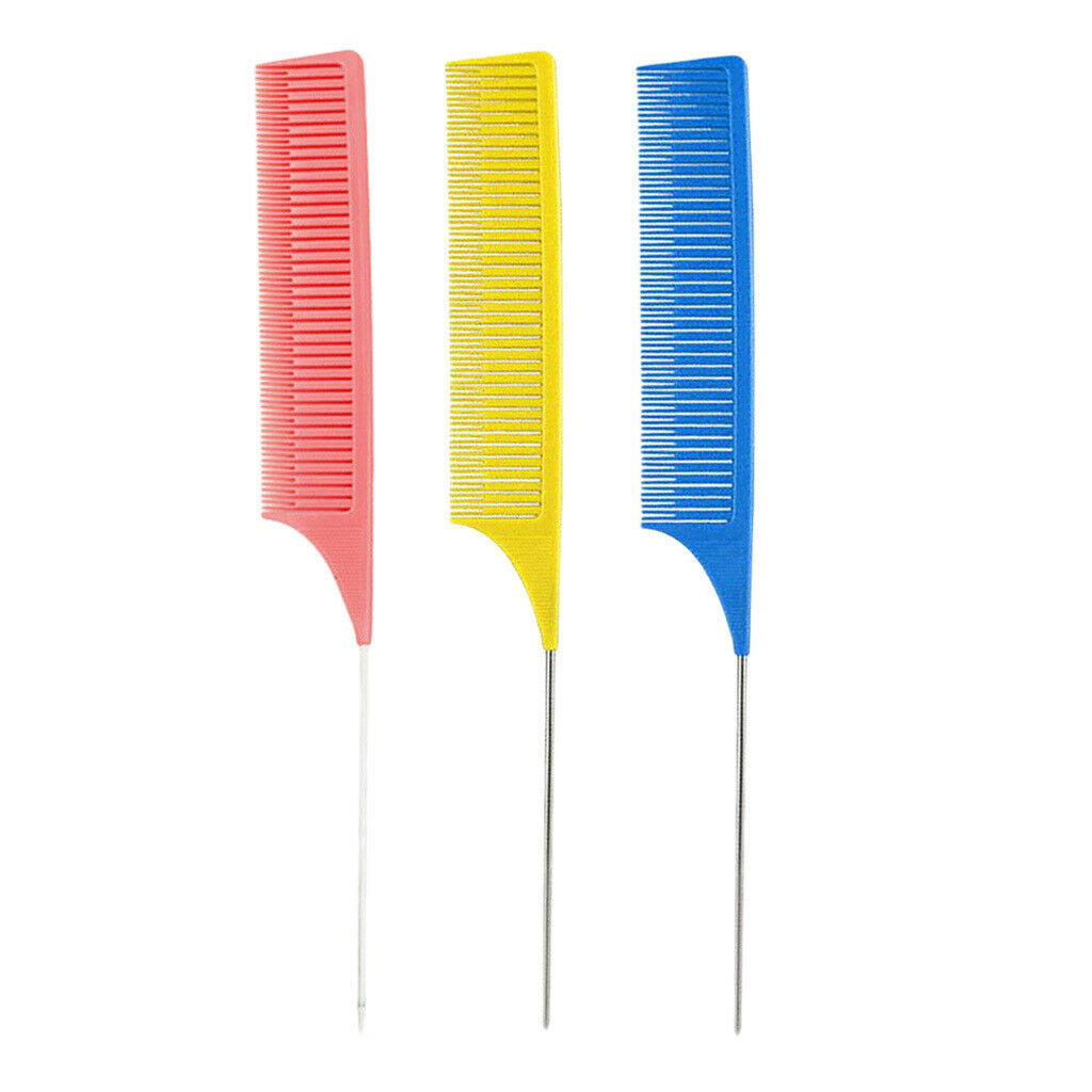 3 Pieces One-way Weaving Highlighting Foiling Hair Combs Dyeing Hair Comb