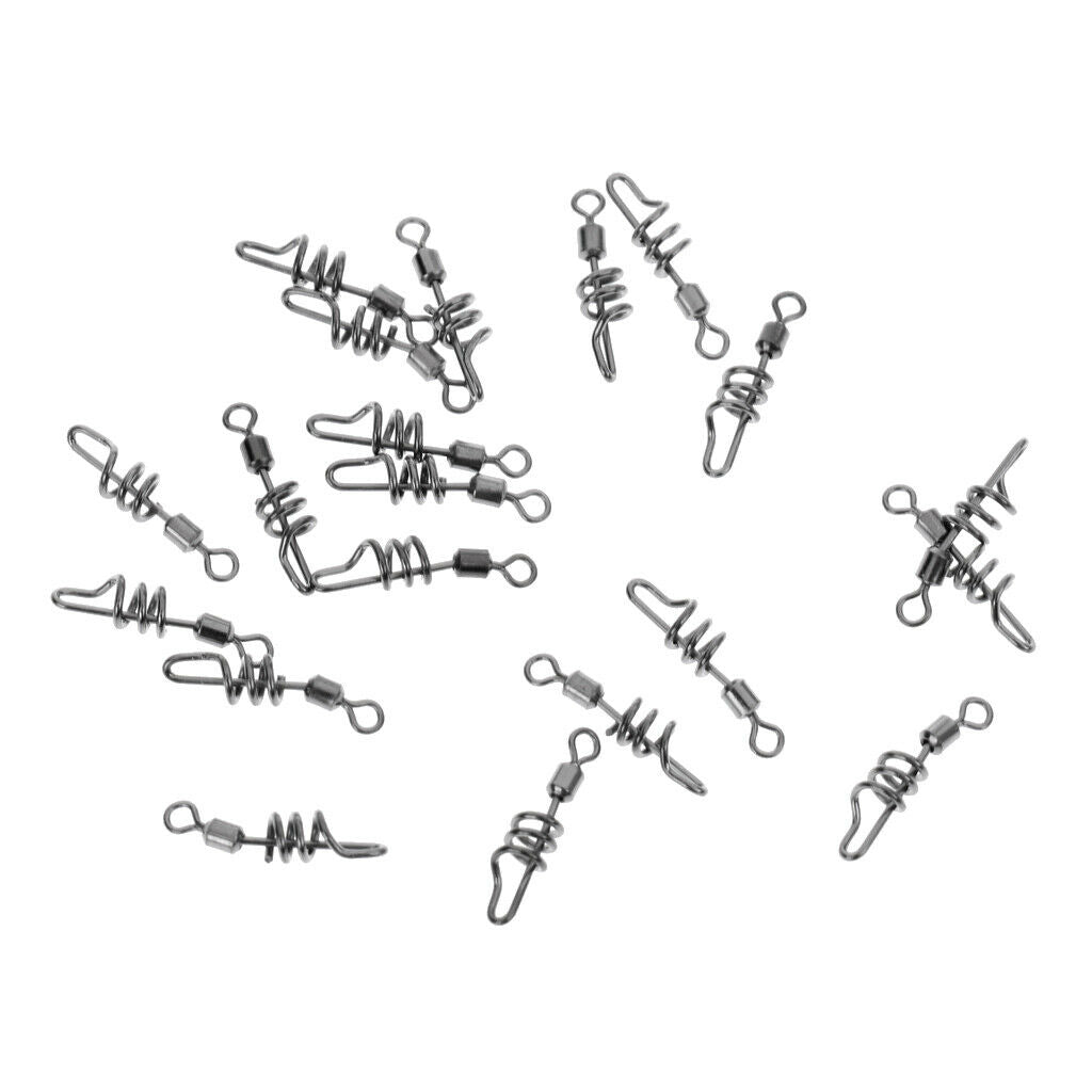 20 Pieces Fishing Swivels Connector Line Connector Fishing Tackle 6#