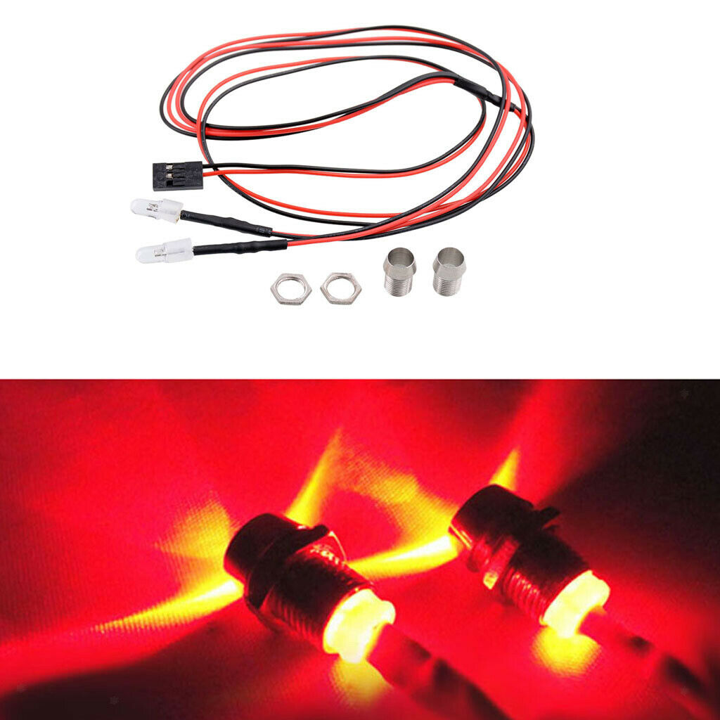 2 red light kit for RC Car 1/5 1/8 1/10 1/12 1/16 HSP