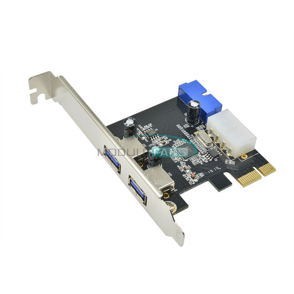 USB 3.0 2 Ports PCI Express Front Panel With Control Card Adapter 4-Pin & 20 Pin