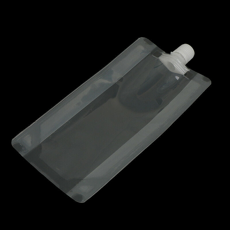 1PC 800ml DIY Plastic Transparent Cruise Drinks Pocket Flask Suction Fresh BagDD