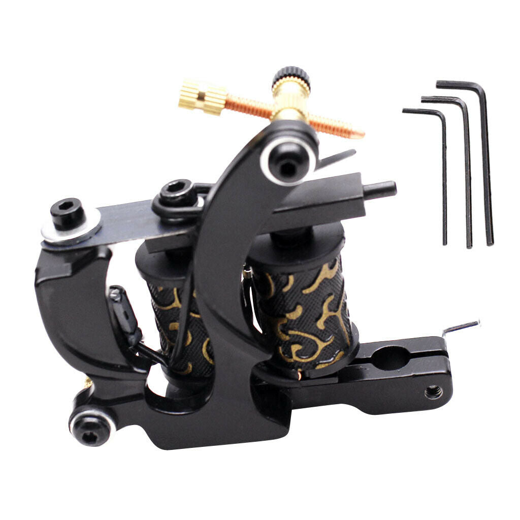 Tattoo Machine Supply Liner & Shader Tool with 10 Coils Wraps Accessory