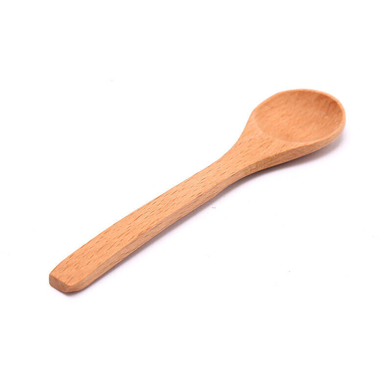 1pc Wooden Round Bamboo Spoon Soup Tea Coffee Salt Spoon Jam Scoop Kitche.l8