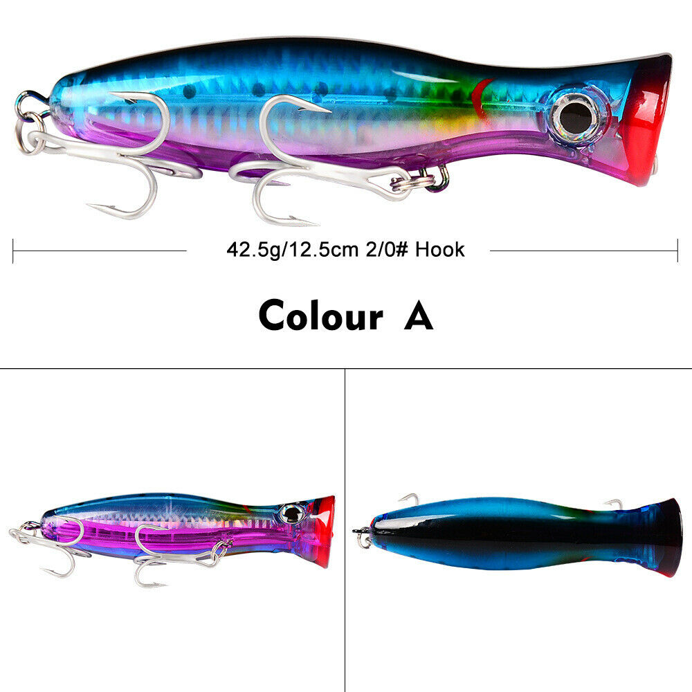 6pcs Popper Fishing Lures Baits Trolling Bluefish Big Game Tuna Sea Fly Lures s