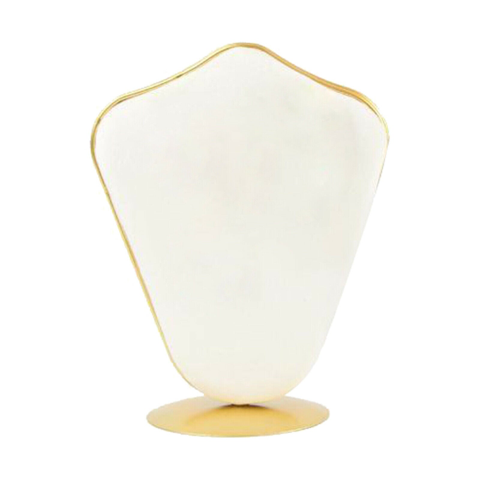 2X Velvet Necklace Bust Display Stand Pendant Chain Earring Jewelry Rack Beige